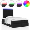 vidaXL Ottoman-Bett mit Matratze & LEDs Schwarz 120x200 cm Stoff 3313998 Bild 5