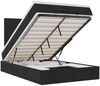 vidaXL Ottoman-Bett mit Matratze & LEDs Schwarz 120x200 cm Stoff 3313998 Bild 2