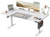 SONGMICS Höhenverstellbarer Schreibtisch elektrisch, 180 x 80 cm, stufenlos verstellbar, Memory-Funktion mit 4 Höhen, USB-C-Anschluss, wolkenweiß-taubengrau Bild 2