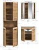 Badkombination (B/H/T: 135x185x46 cm) in Artisan Oak Nachbildung und Artisan Oak Nachbildung Bild 4