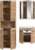 Badkombination (B/H/T: 135x185x46 cm) in Artisan Oak Nachbildung und Artisan Oak Nachbildung Bild 3