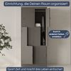 Umkleideschrank Spind JULIA - 4 Abteile mit Lüftungsschlitze | Umkleidespind Metall Schließfachschrank Garderobenspind, 185x80x45cm Anthrazit Bild 3