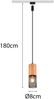 Kleine Pendelleuchte TOSH mit Holz Ø 8cm für DUOline Schienensystem Bild 2