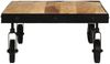 vidaXL Couchtisch mit Rollen Massivholz Mango 100x55x26 cm 371683 Bild 3