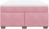 vidaXL Boxspringbett mit Matratze Rosa 140x190 cm Samt 3285286 Bild 4
