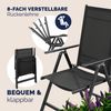 CASARIA® Aluminium Sitzgruppe 4+1 Vertellbare Hochlehner Anthrazit Bild 3