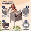 CASARIA® Gartenstühle Polyrattan 3er Set Creme Bild 3