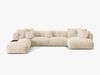 Micadoni Panorama-Ecksofa Martina 5-Sitzer Links Kord Helles Beige Bild 1