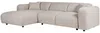 Vente-unique - POGNI Sofa StoffStoff Beige - B 165 cm x H 73 cm x L 280 cm Bild 4