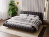 GRAINGOLD Imagine Doppelbett 120x200, mit Kopfteil, Lattenrost, Bouclé-Stoff, Schwarz Bild 3