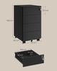 Songmics Rollcontainer abschließbar mit 4 Schubladen, Stahl tintenschwarz, 45,1 x 39 x 69,3 cm Bild 5