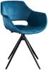 KAWOLA Stuhl ZAJA Esszimmerstuhl Velvet drehbar petrol 85 x 59 x 57 cm Bild 3