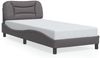 vidaXL Bettgestell ohne Matratze "Hvar" Grau 80x200 cm Kunstleder 3207963 Bild 2