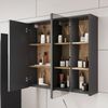 Badspiegelschrank Viola Grau/Artisan 80 x 75 cm mit offenen Regalen Vicco Bild 4