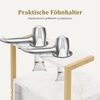 M MCombo Friseurwagen mit Rollen & 3 Schubladen, Rollwagen Servierwagen Weiß-Gold, Salon Trolley mit 2 Ablagen & 2 Föhnhalter, Moderner Arbeitswagen für Bad Wohnzimmer 0048 Bild 4