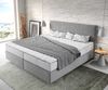 Boxspringbett Dream-Well Mikrofaser Grau 200x200 cm mit Taschenfederkernmatratze und Topper Visco Bild 4