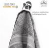 leevitex® Saunatuch leevitex® Saunatuch Frottee XXL, (2-St), 80 x 200 cm, extra groß & saugfähig, Grau Bild 3