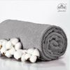 leevitex® Saunatuch leevitex® Saunatuch Frottee XXL, (2-St), 80 x 200 cm, extra groß & saugfähig, Grau Bild 4