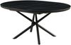 Esstisch 160 x 120 x 76 cm aus Metall und Holz in Farbe Schwarz Bild 5