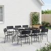 vidaXL Garten Essgruppe 9 pcs Anthrazit Stahl 3429145 Bild 3