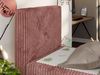 Boxspringbett 90x200 TILIO DUO inkl. Bettkasten & 7-Zonen Multipocket-Matratze, Modernes Jugendbett, Einzelbett - Rosa Cord - H4 - Links Bild 3