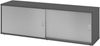 bümö Lowboard Schiebetürenschrank in Graphit/Silber - Büromöbel Sideboard aus Holz, 160 cm breit, Büroschrank nur 40 cm schmal, Büro Schrank mit Schiebetüren für Ordner & Co, 1750S-G-S Bild 1