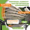 KESSER® 'Holly' Ampelschirm mit LED Solar und Ständer, inkl. Abdeckung und Windsicherung mit Kurbel, Aluminium beige, Ø 350 cm Bild 5
