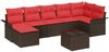vidaXL Gartensofa-set mit Kissen 8 pcs Braun Poly-Rattan 3345464 Bild 2