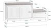 SoBuy FSR172-W Schuhbank, MDF, Lackiert, Weiß, 100 x 42 x 35 cm Bild 3