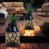 LED Solarleuchte, schwarz, Pflanzgefäß, H 16 cm Bild 3