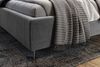 KAWOLA Bett ANNY Polsterbett Kopfteil niedrig Velvet grau 200x200cm Bild 4