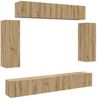 vidaXL 6-tlg. TV-Schrank-Set Wandmontage Artisan-Eiche Holzwerkstoff 3329002 Bild 2