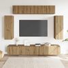 vidaXL 6-tlg. TV-Schrank-Set Wandmontage Artisan-Eiche Holzwerkstoff 3329002 Bild 3
