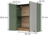 Spiegelschrank Marelle Grün/Artisan 60 x 67 cm mit höhenverstellbarem Einlegeboden Vicco Bild 2