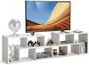 COSTWAY Fernsehschrank Holz 3-teilig, Frei Kombinierbar, Fernsehtisch für TVs bis zu 65", Eckregal Ausziehbar, TV Lowboard TV Schrank, Multifunktionaler Bücherregal, Aufbewahrungsregal (Wei?) Bild 5