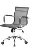 Dmora Stuhl mit Rädern Traversone, Chefsessel mit Armlehnen, Ergonomischer Bürostuhl, Grau, 62x54h92/102 cm Bild 2