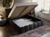 GRAINGOLD Cloud Bett 120x200, Polsterbett mit Bettkasten, Velvet-Stoff, mit Kopfteil, Anthrazit Bild 5