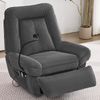Merax Massagesessel, Elektrisch verstellbarer TV-Sessel, mit Massage- und Heizfunktion, 360° drehbarer Sessel, Wohnzimmer-Schaukelstuhl, USB-Anschluss mit Handyhalterung, grau Bild 2