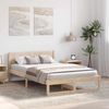 vidaXL Bettrahmen mit Kopfteil Natur 120 x 190 cm Massives Kiefernholz 873283 Bild 3