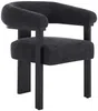 Vente-unique - LIVELIA Stuhl Stoff Grau - B 60 cm x H 78 cm x L 64 cm Bild 3