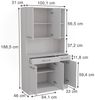 Küchenbuffet Raul Weiß 100.1 x 188.5 cm mit 5 Türen & 2 Schubladen Vicco Bild 2