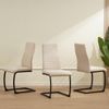 ALBATROS Freischwinger Stuhl TURANO 4er Set, Beige- Esszimmerstuhl Schwingstuhl mit Modernem Design, Stoff-Bezug, Dicke Polsterung - Küchenstuhl, Polster-Stuhl Esszimmer, Esstisch Stuhl Bild 4