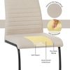 ALBATROS Freischwinger Stuhl TURANO 4er Set, Beige- Esszimmerstuhl Schwingstuhl mit Modernem Design, Stoff-Bezug, Dicke Polsterung - Küchenstuhl, Polster-Stuhl Esszimmer, Esstisch Stuhl Bild 5