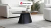 Vente-unique - ANTELADA Couchtisch Holz, Platte Schwarz - B 60 cm x H 40 cm x L 120 cm Bild 2