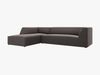 Micadoni 4-Sitzer Modular Sofa Ruby Links Samt Salvador Dunkelgrau Bild 2