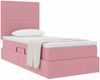 vidaXL Aufbewahrungsbett mit Matratze Rosa 90 x 190 cm Samt 3371942 Bild 3
