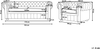 Sofa Set Leder creme 4-Sitzer CHESTERFIELD Bild 2