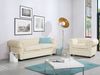 Sofa Set Leder creme 4-Sitzer CHESTERFIELD Bild 3