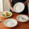 JIWOO Speiseteller 4er Ø20,4cm, Frühstücksteller Pastateller Teller Brotteller Plate, (4 St), Plate Hochwertiges Tellerset Weiß Mikrowellenofen Spülmaschine Bild 2