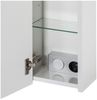 Spiegelschrank Doro / Dorina, Glas, Holzwerkstoff, Weiß, Verspiegelt, 70 x 75 x 16 cm Bild 3
